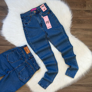 Calça Jeans Feminina Cintura Alta Modeladora Lycra Power Premium