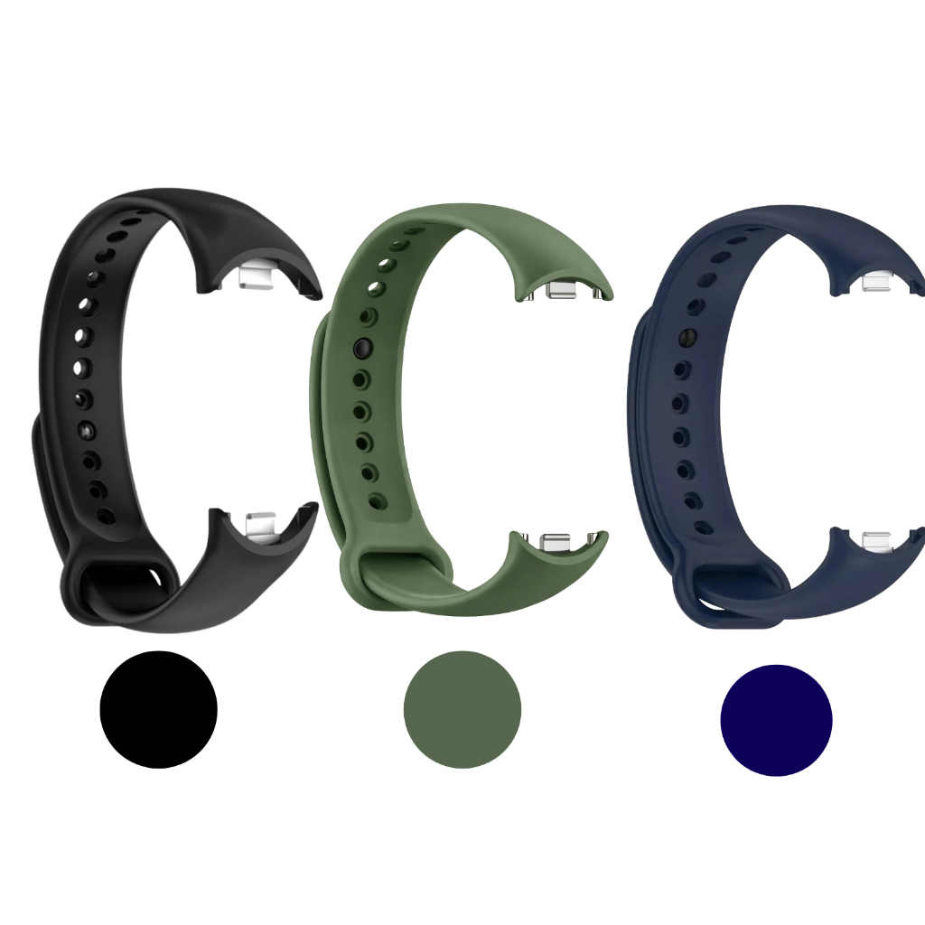 Pulseira Silicone Para Mi Band 10 9 8 Trava Metal Soft Premium