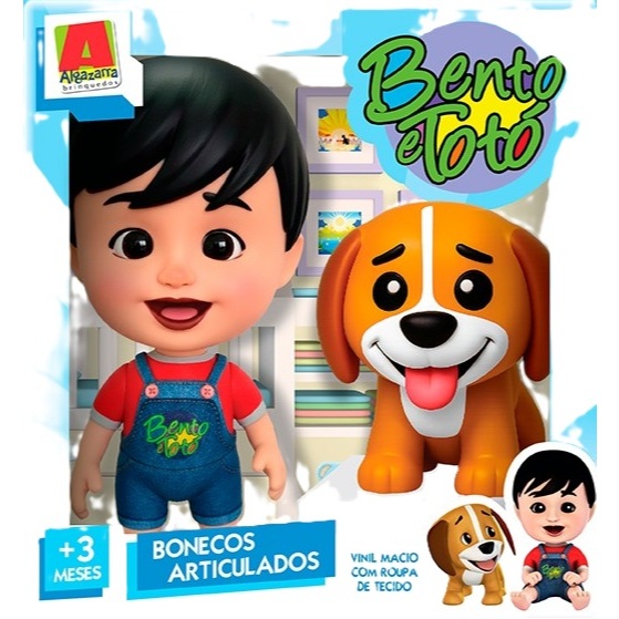 Boneco Infantil Articulado Bento E Totó 15cm