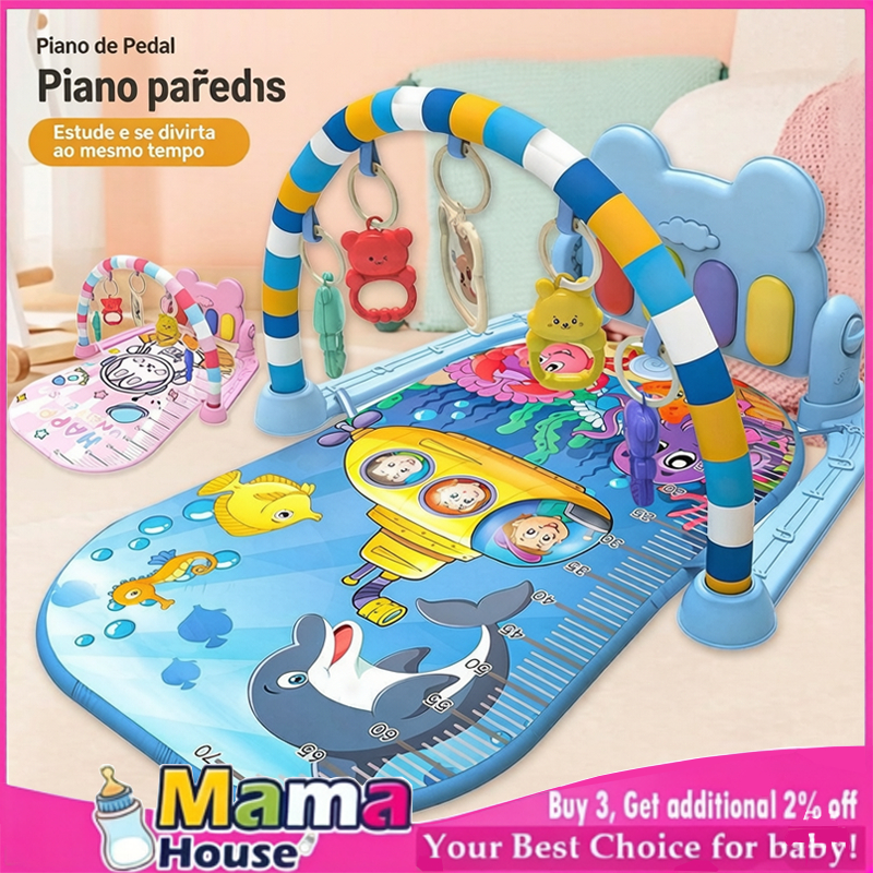 Tapete Emborrachado Para bebê Teclado Musical Infantil Tapete Educativo Para Bebê Piano Interativo Musical