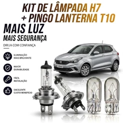 Lâmpada farol BAIXO / ALTO + LANTERNA ARGO 2017 ATÉ 2024