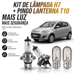 Lampada farol BAIXO + LANTERNA PALIO G5 2012 ATÉ 2017
