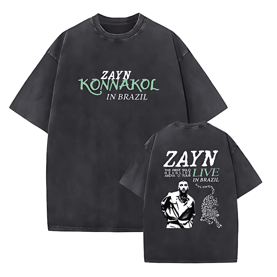 Camiseta Camisa ZAYN KONNAROL IN BRAZIL Blusa 100% Algodão Unissex Adulto/Infantil