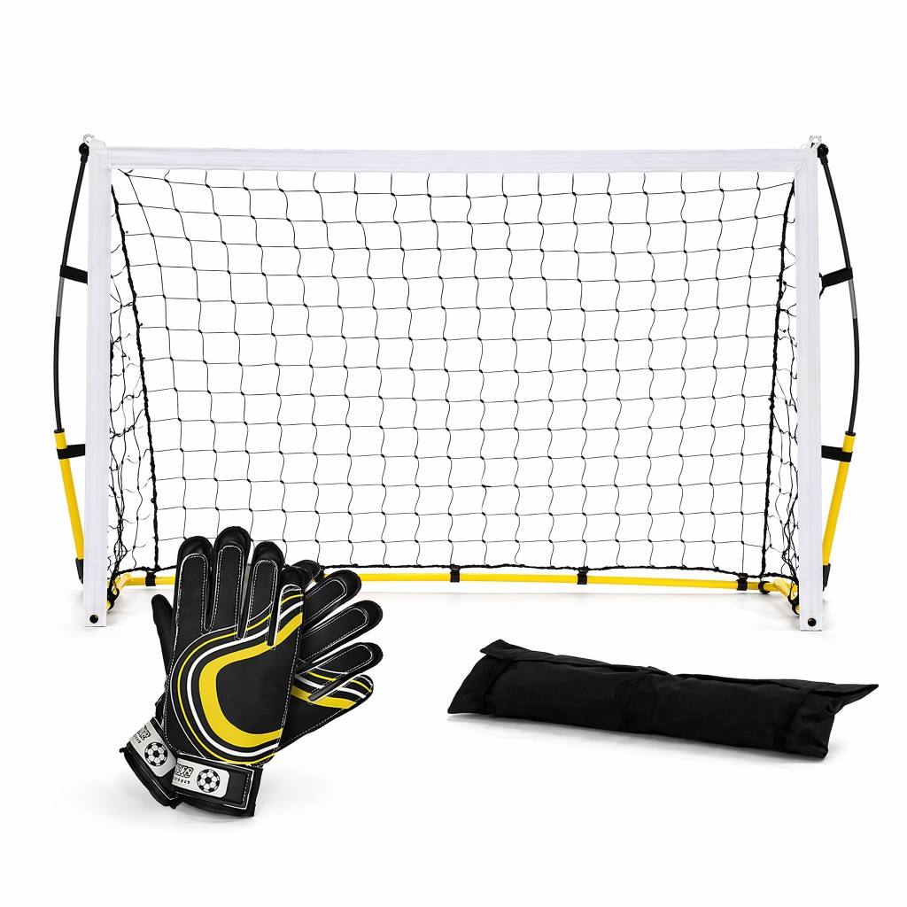Par de Rede para Trave de Gol Futsal Fio 4mm Nylon Futebol de Salão Com luvas de goleiro
