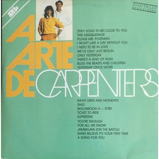 Disco de vinil -ARTE de Carpenters (1987) Vinil A&M Remasterizado.