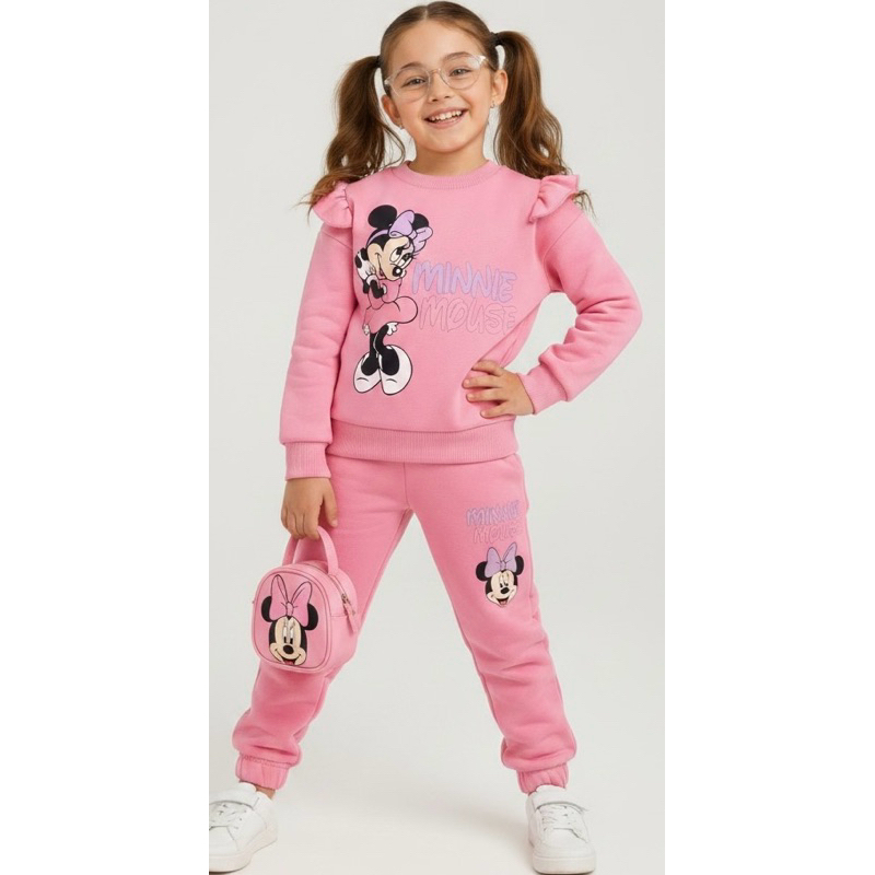 Conjunto Infantil Feminino Moletom Peluciado Inverno Menina Quentinho Envio Já
