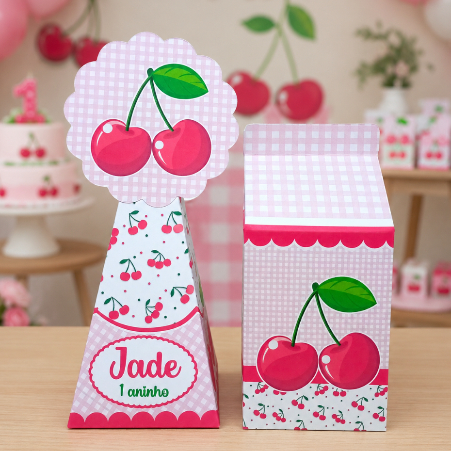 Kit Personalizado Cerejinha | Lembrancinhas Festa Infantil | Caixinhas | Aniversário