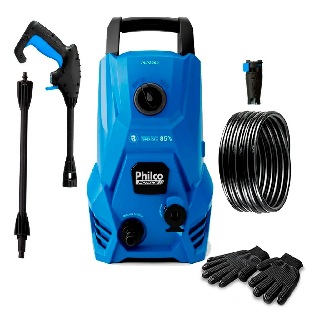 Lavadora De Alta Pressão Philco Compacta Lança Regulável Plp2200 1300w 1300 Psi
