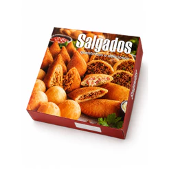 Caixa de Salgados 30x30 cm Premium | Resistente e Fácil de Montar