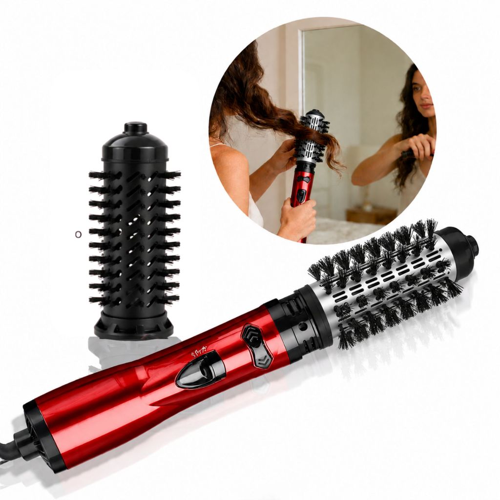 Escova Rotativa VERMELHA Anliu 110v 220v Tourmaline Infinity Elétrica Secador de cabelo Professinal