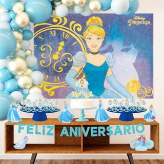 Kit Festa Fácil Festa Cinderela Disney Princesa 39 Itens Piffer Festas - Inspire Sua Festa Loja