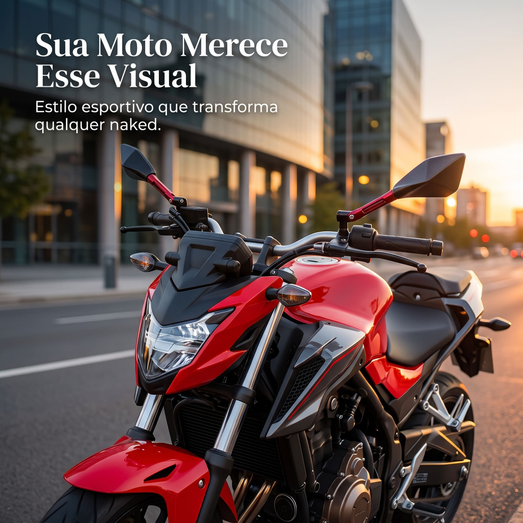 Retrovisor Moto Esportivo Rizoma Hornet Cb1000 Z800 Xj6Titan Fazer 250 Cb300 ENVIO IMEDIATO — imagem 2 de 2