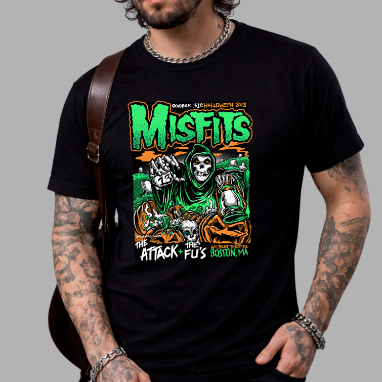 Camiseta Misfits Banda de Rock Musica Internacional Camisa Blusa Unissex Masculino Feminino Plus Size 100% Algodão