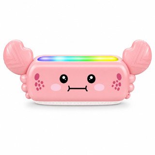 Gaita Infantil Sonora Caranguejo Com Luz LED Colorida Brinquedo Musical Educativo