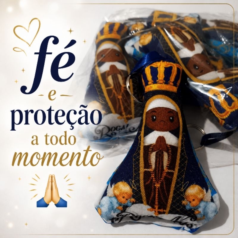 Chaveiro Naninha Nossa senhora Aparecida Lembrança, Presente, Batizado e Artigo Religioso