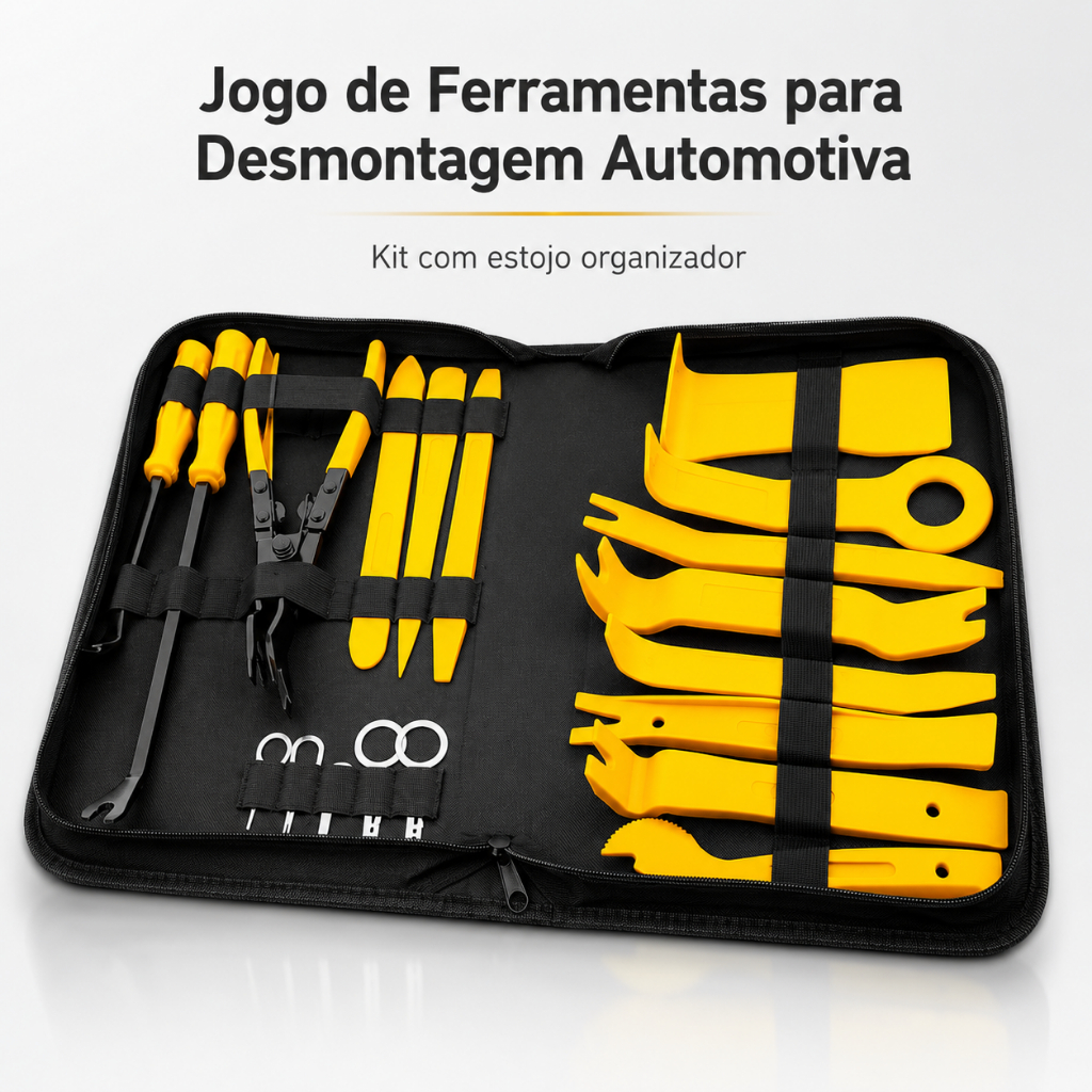 Jogo de Espátulas Nylon 20 Peças Desmontagem Som Automotivo Painel Vonder