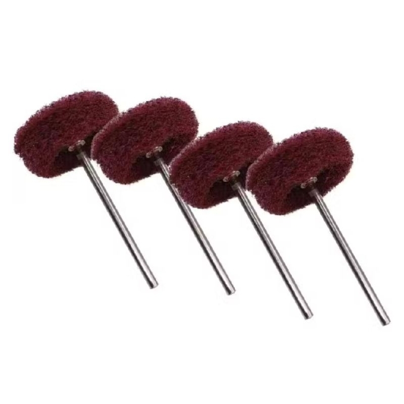 Kit 4 Unidades Mini Escova De Fibra Abrasiva 25mm Polimento Dremel Micro Retífica - Escolha Sua Cor