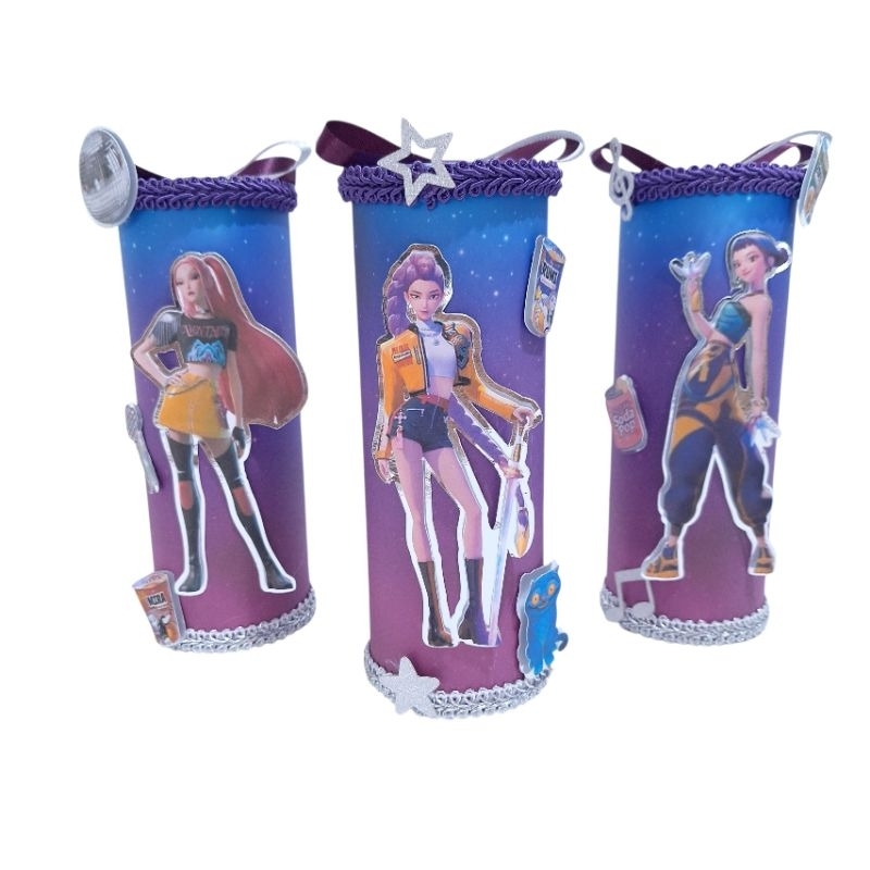 Batata Lata Personalizada Luxo Guerreiras do k-pop Lembrancinhas Aniversário Decoração Personalizados