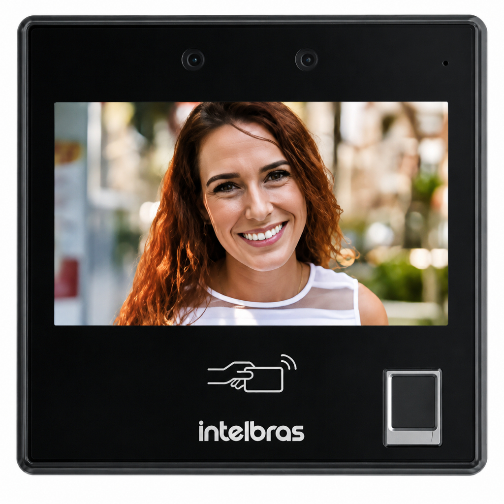 Controlador Facial Intelbras SS 1540 MF W Reconhecimento Facial Biometria RFID 13,56MHz Wi-Fi