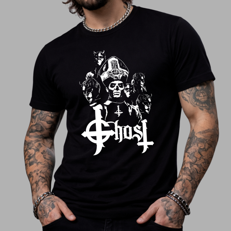 Camiseta Banda Ghost Rock Internacional Camisa Blusa Unissex Masculino Feminino 100% Algodão Top Premium