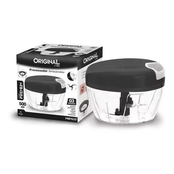 Processador Triturador de Alimentos Manual - 500ml