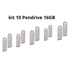 KIT 10 UNIDADE Pendrive Kingston Datatraveler Se9 Dtse9h 16gb 2.0 Prateado PROMOÇÃO
