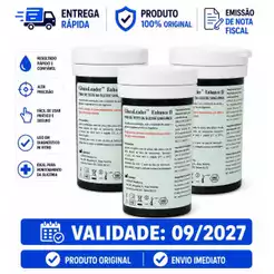 Kit 150 Tiras De Glicose Glucoleader Enhance II Fitas Glicemia Diabetes