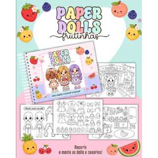 PRONTA ENTREGA LIVRO PAPER DOLLS FRUTINHA