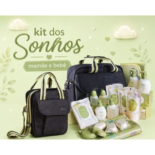 Natura Kit Exclusivo mamãe e bebê Bolsa e frasqueira