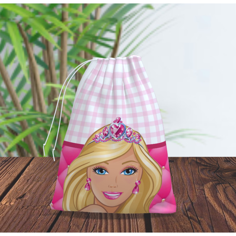Kit  saquinho surpresa TAMANHO PEQUENO tema barbie personalizado lembrancinha aniversario