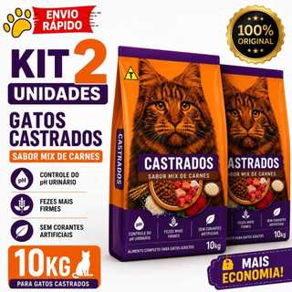 2 UNIDADES DE 10KG Ração Premium para Gatos Castrados Special Cat 10,1kg