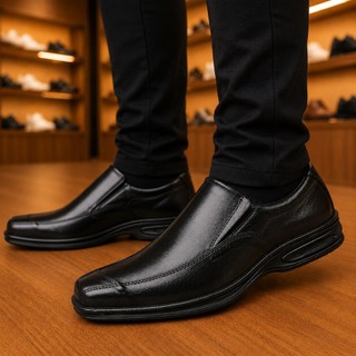 Sapato Masculino Social Footwear em Couro Legítimo Solado Antiderrapante Palmilha Confortável Premium