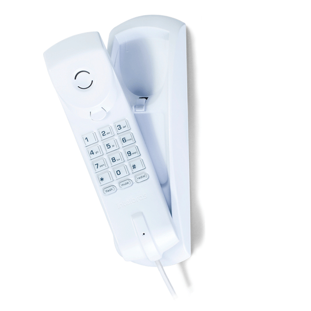 Telefone Fixo Intelbras TC 20 com Fio Cinza Ártico Uso Residencial e Comercial Mesa ou Parede