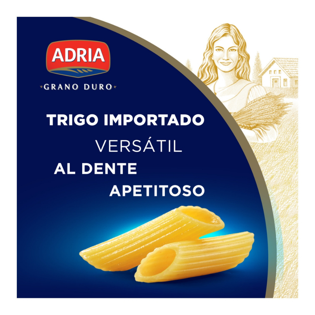 Kit 2un Macarrão Grano Duro Adria Penne 500g — imagem 2 de 2