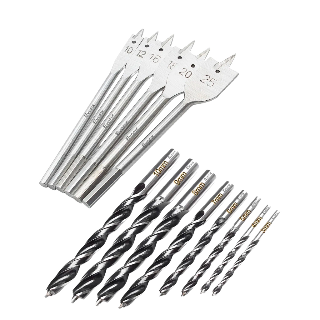 Kit Jogo De Brocas Madeira 8 Peças 3 A 10mm Com Estojo Aço Ferramenta Resistente Profissional