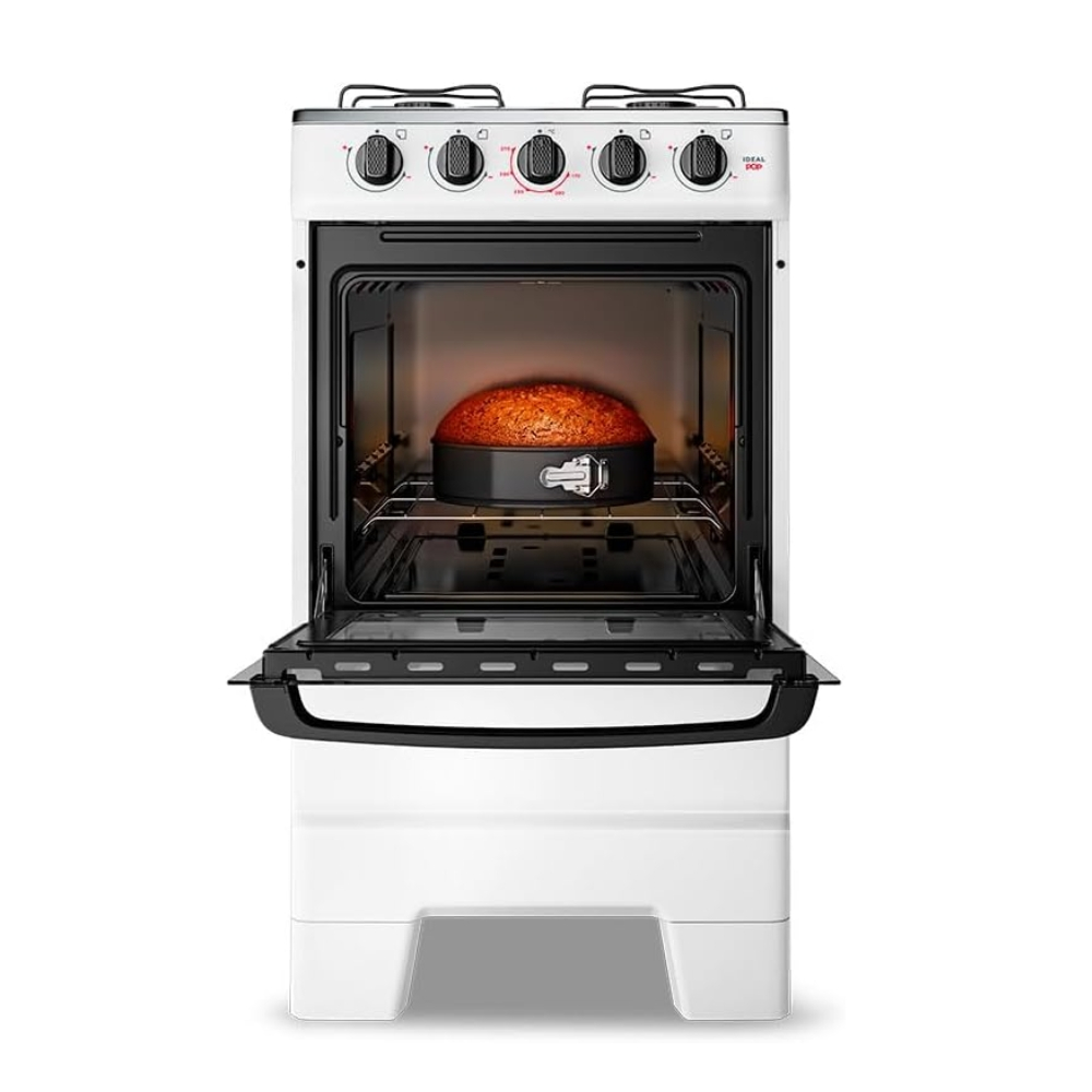 Fogão 4 Bocas Esmaltec Mesa Inox, Forno 50 Litros, Acendimento Manual e Grades Removíveis — imagem 2 de 2