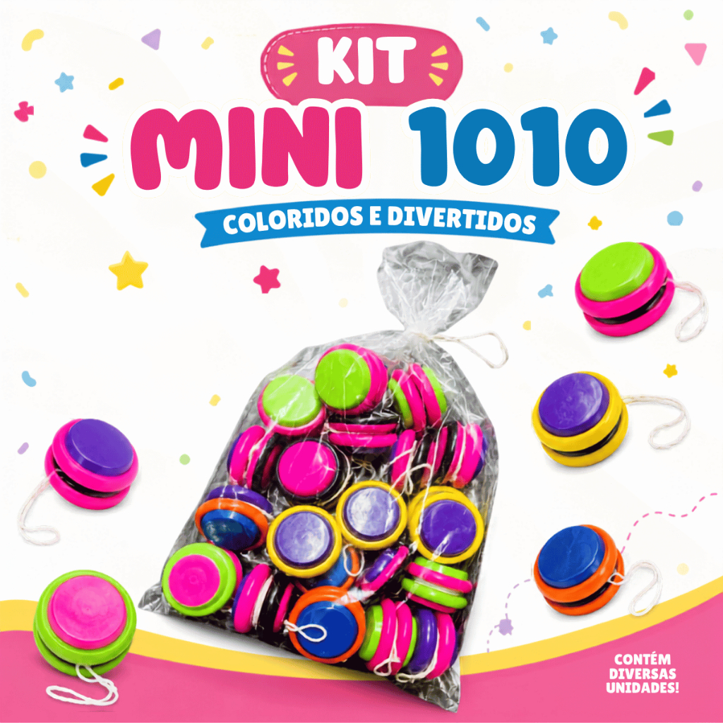 Kit Mini Ioiô Sortidos Coloridos Aniversário Criança Mini Brinquedos Lembrancinhas Atacado