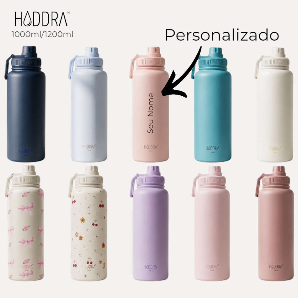 Garrafa Térmica SUPER GRANDE 1L/1.2L Inox Fitness Academia Bebidas Quentes e Frias