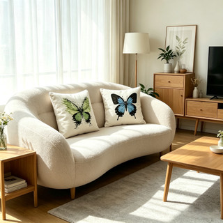 Almofada Borboleta Estampada Ambos os Lados 40/45cm Almofada Decorativa para Sofá e Quarto Envio Rápido