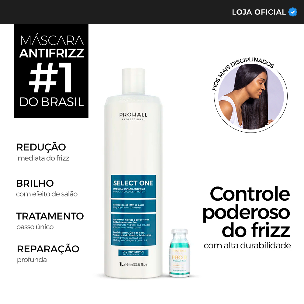Select One 1L + Ampola de Reconstrução Intensa Anti-Danos Capilares PRO.R 15ml