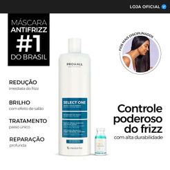 Antifrizz e Reconstrução Intensiva | Select One 1L + PRO.R 15ml