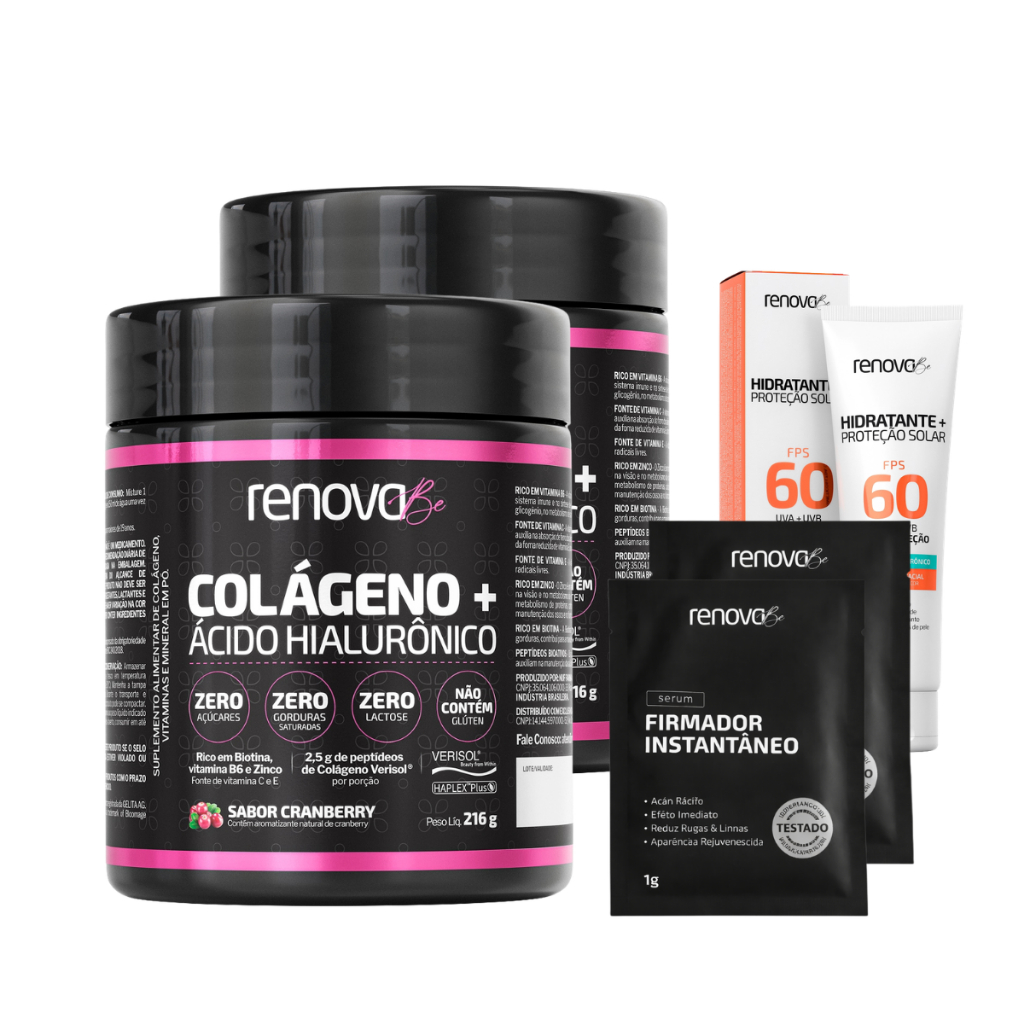 Kit 2 Colágenos Verisol Hidratante com Proteção FPS 60 Renova Be