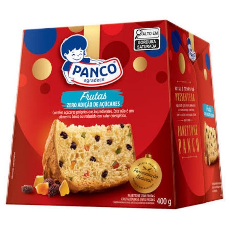 Panetone Panco de frutas zero adição de açúcares