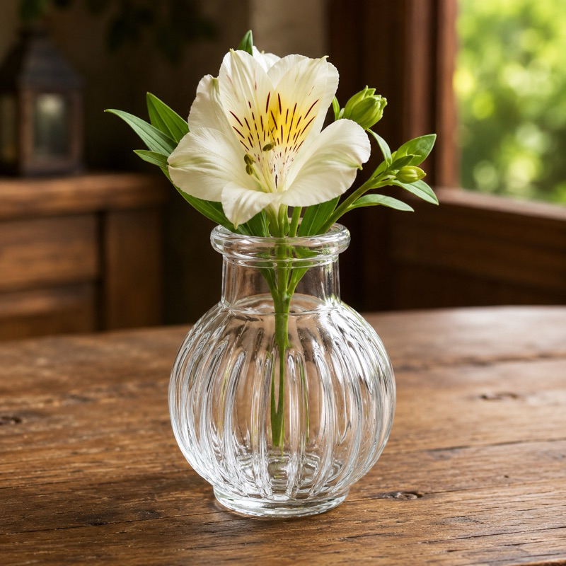 Kit 10 Mini Vasos de Vidro 50ml Decoração Sala Flores Vasinho Lembrancinha Mesa Centro Casa Artesanal Arranjo Flores
