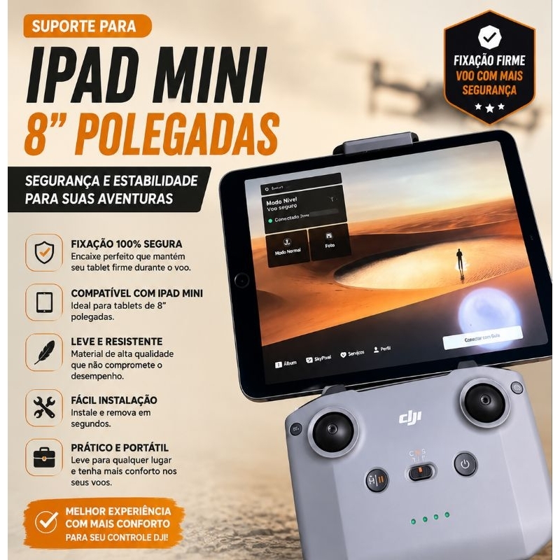 suporte para tablet iPad MINI 8 polegadas para controle drone Dji rcn1, N2, N3