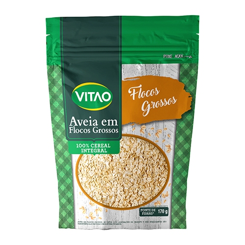 Aveia Flocos Grossos Integral Vitao 170 g - Fonte De Fibras