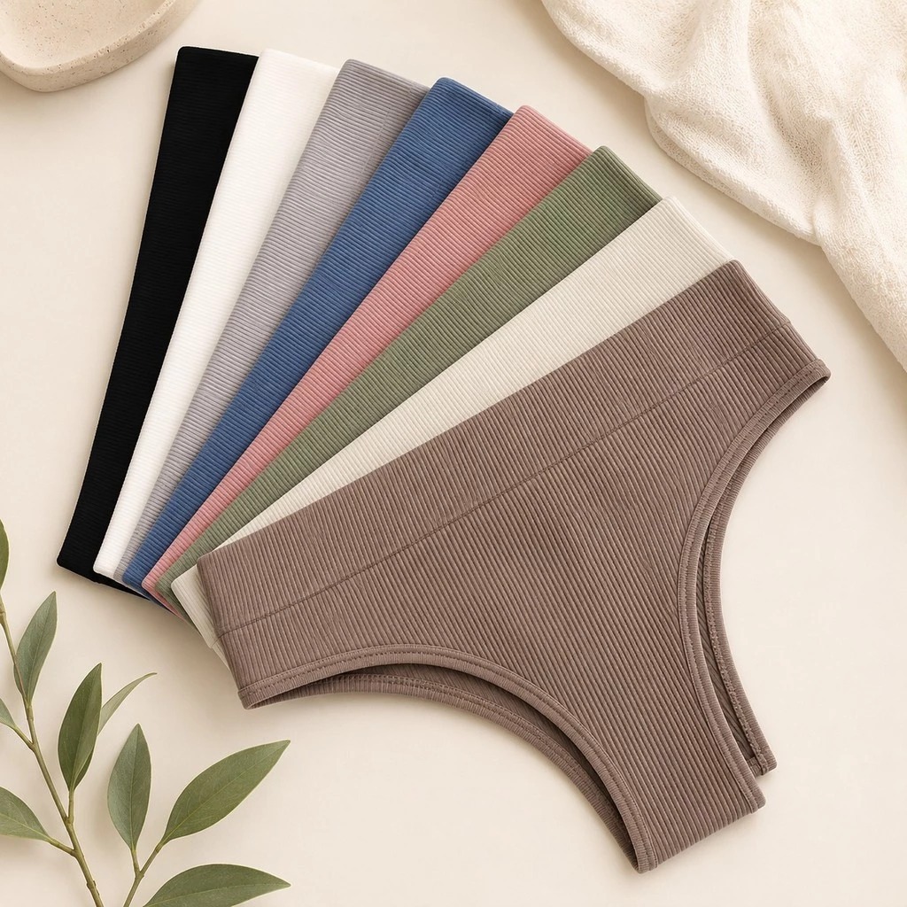 Kit 10 Calcinhas Canelada Poliamida Premium Fio ou Conforto Importada Feminina