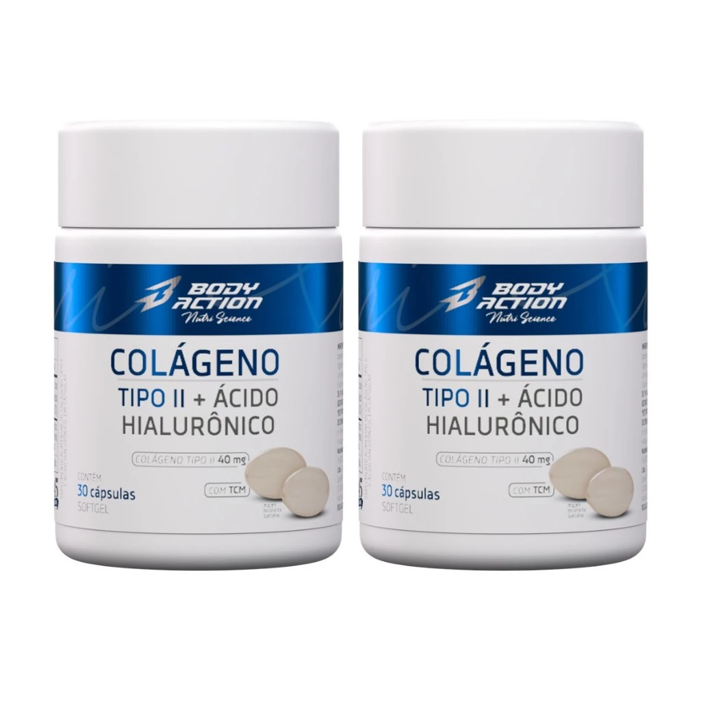 Kit 2x Colágeno Tipo 2 com Ácido Hialurônico 30 Caps - 2 Meses - Bodyaction — imagem 1