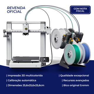 Impressora 3D Bambu Lab A1 COM AMS LITE/COMBO + 2 KG Filamento + Nota Fiscal + Suporte | Bivolt