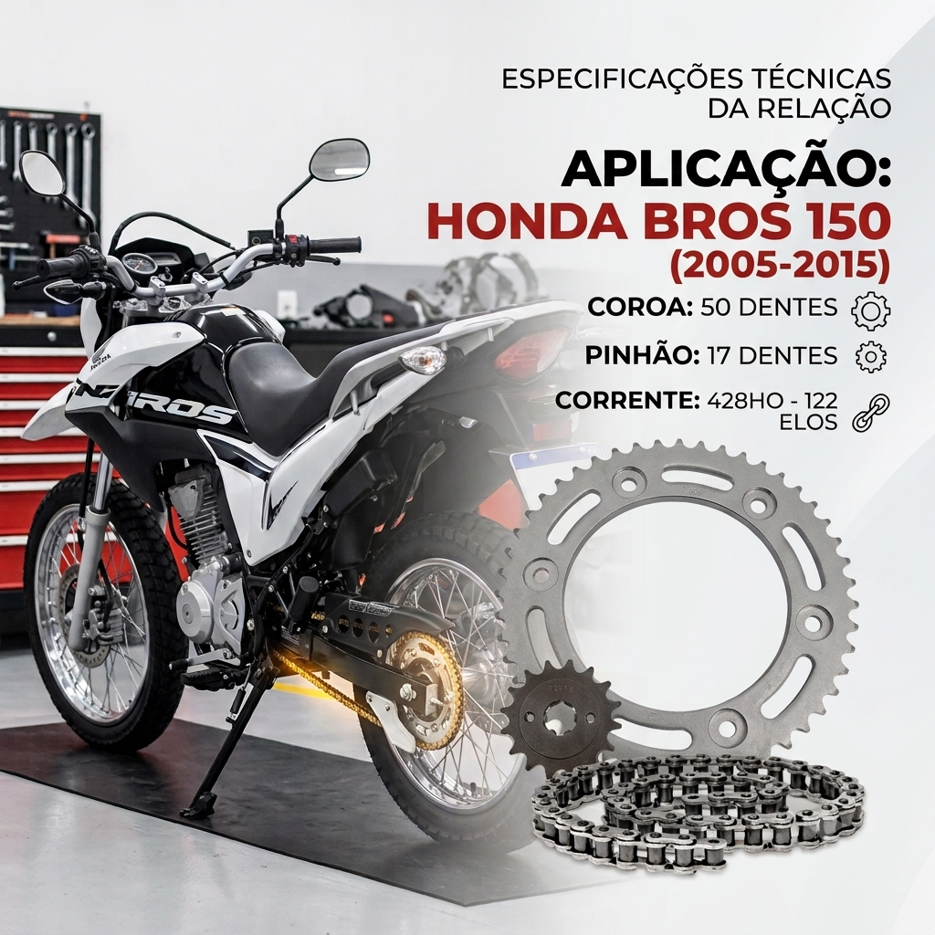 Kit Transmissão Relaçao Nxr 150 Bros 2005 Até 2015